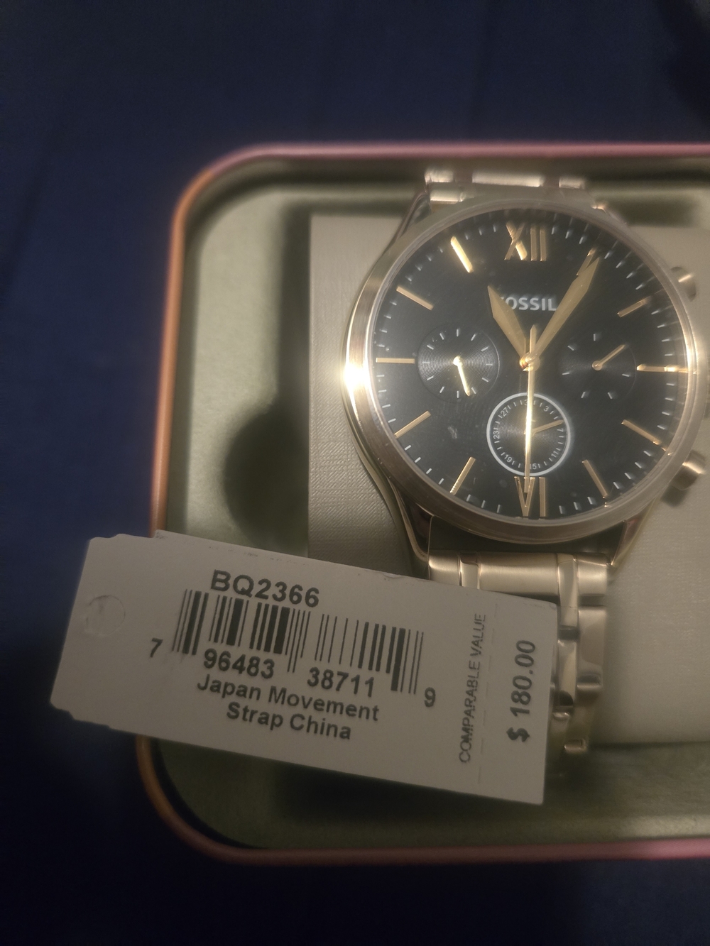 Fossil BQ2366 Fenmore Midsize Multifunction Gold Tone Stainless Steel Watch